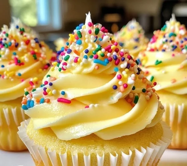 Delicious banana milkshake cupcakes topped with creamy frosting and banana slices