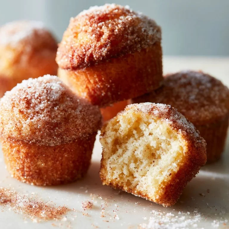 Freshly baked cinnamon sugar muffins in a basket.