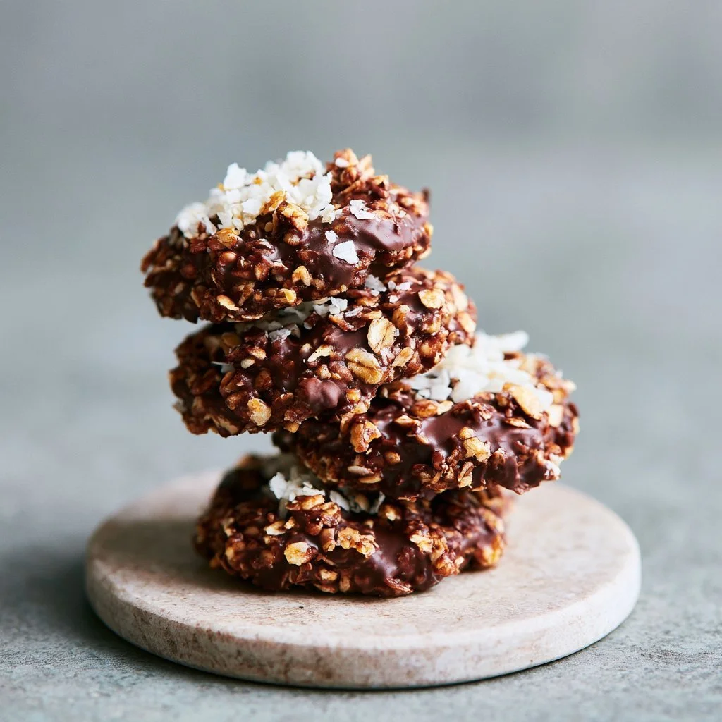 Healthy no-bake cookies made with wholesome ingredients