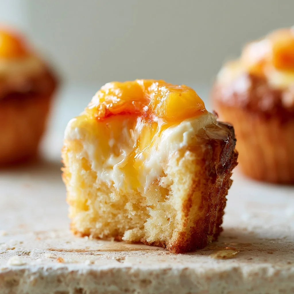 Honey Peach Cream Cheese Cupcakes