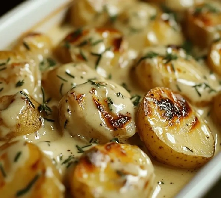 Creamy Garlic Sauce for Baby Potatoes