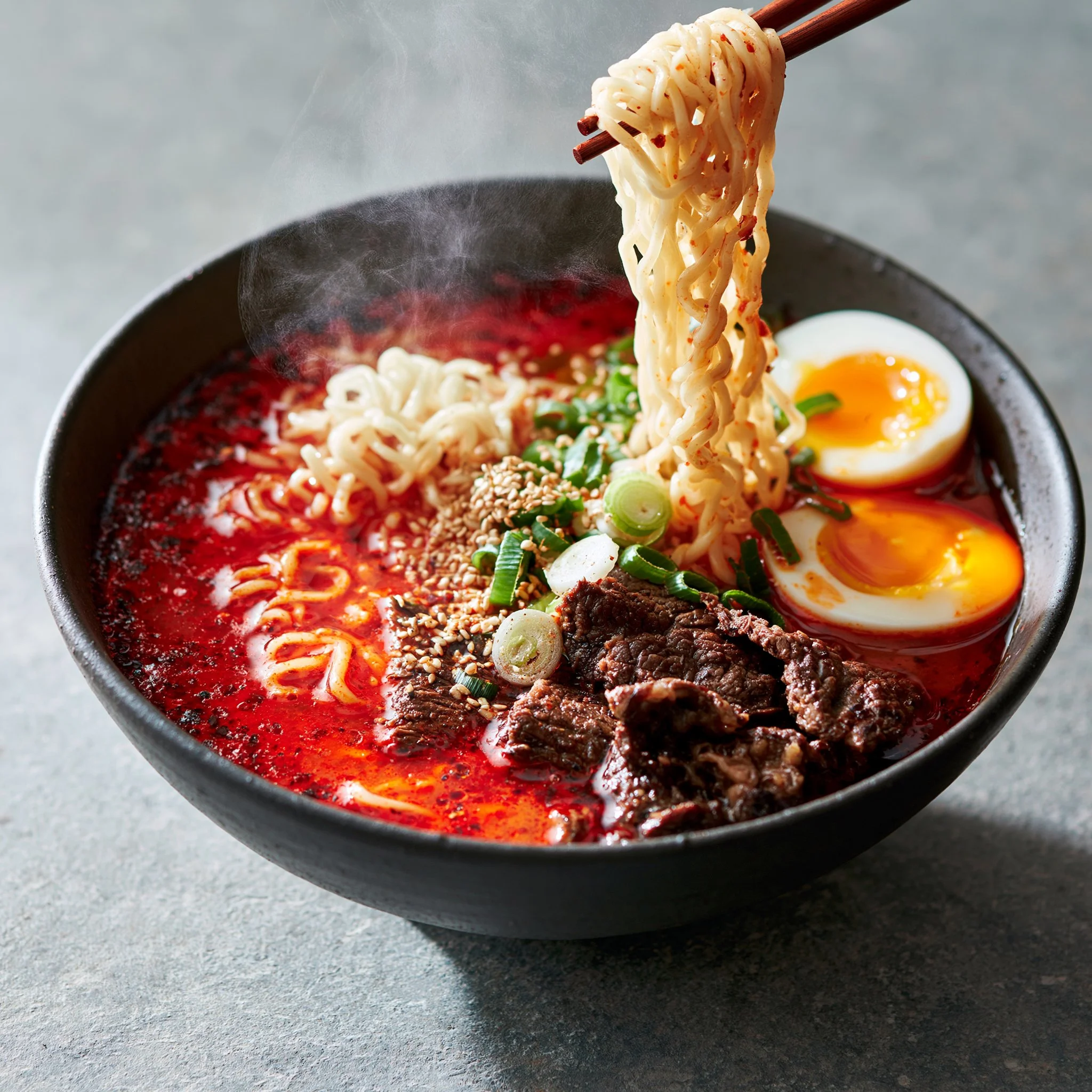 Korean Spicy Ramen with Beef