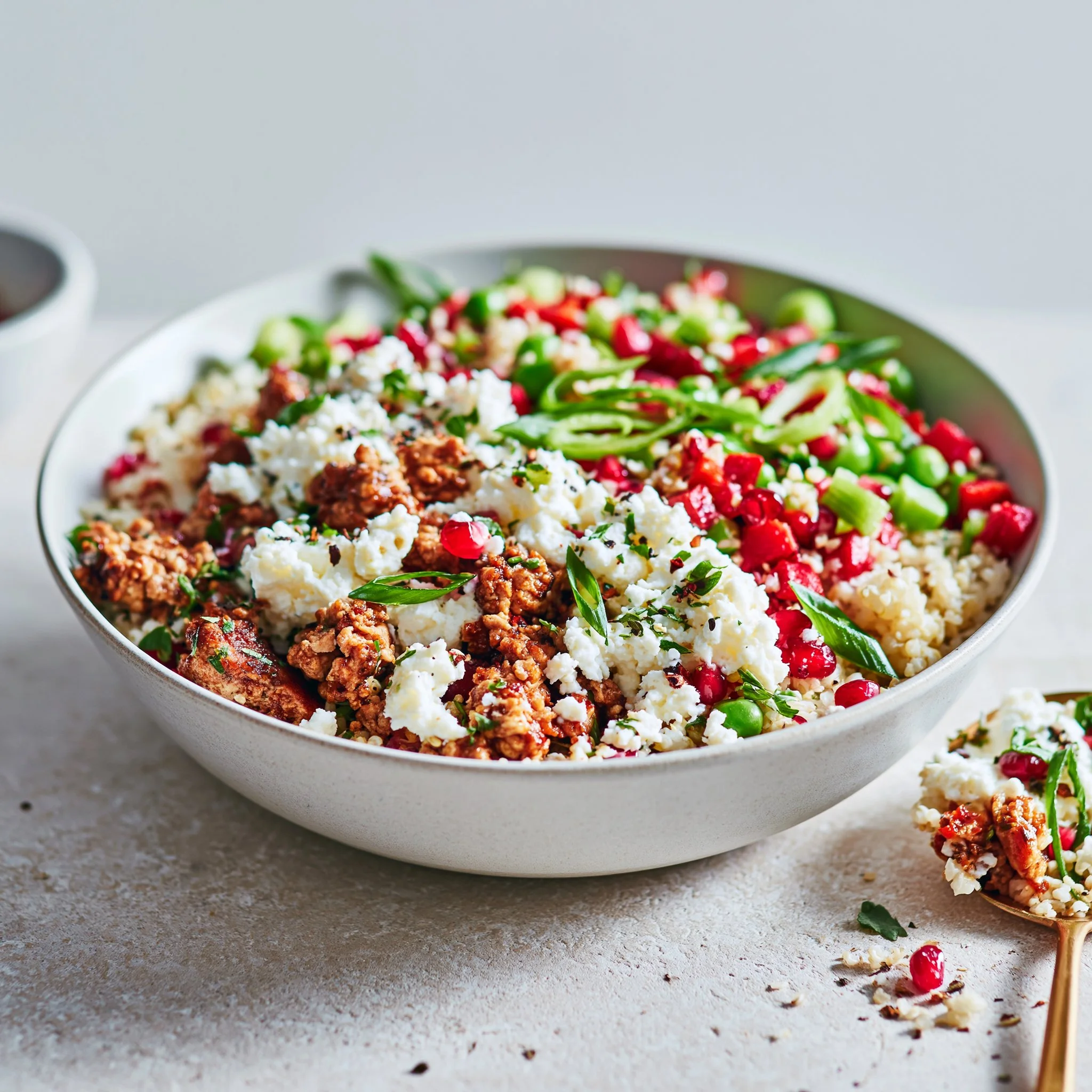 Ground Turkey Cottage Cheese Bowl