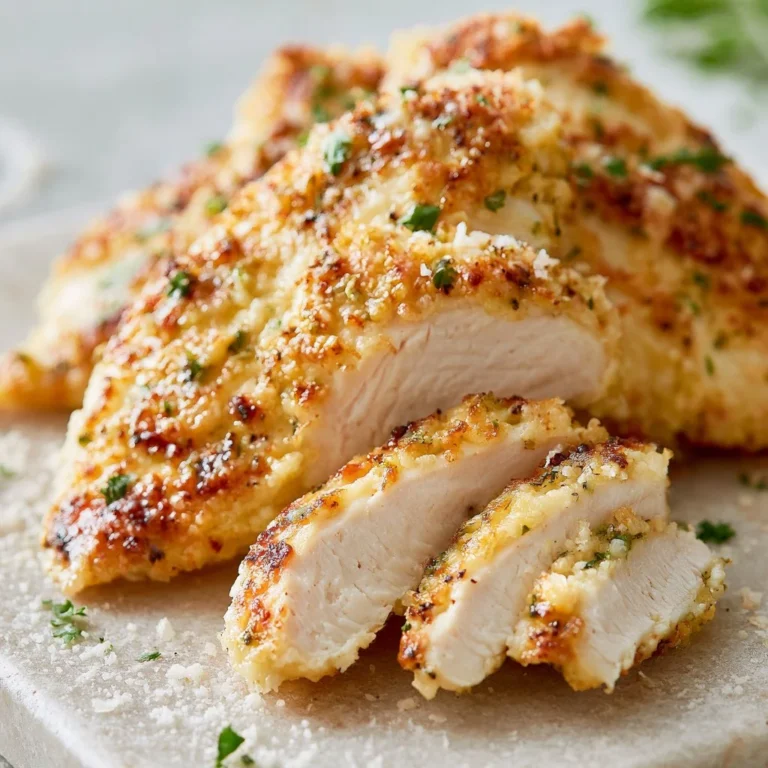 Delicious Caesar Chicken recipe that melts in your mouth, garnished and plated elegantly.
