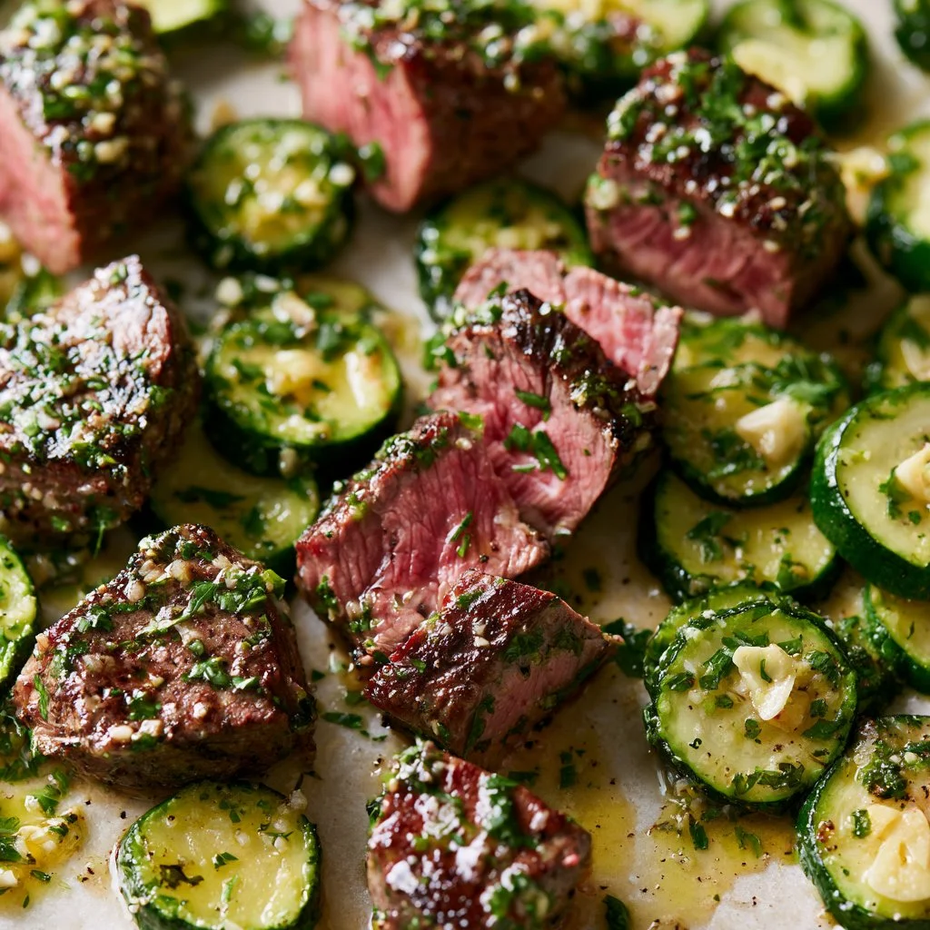 Garlic Butter Steak Zucchini