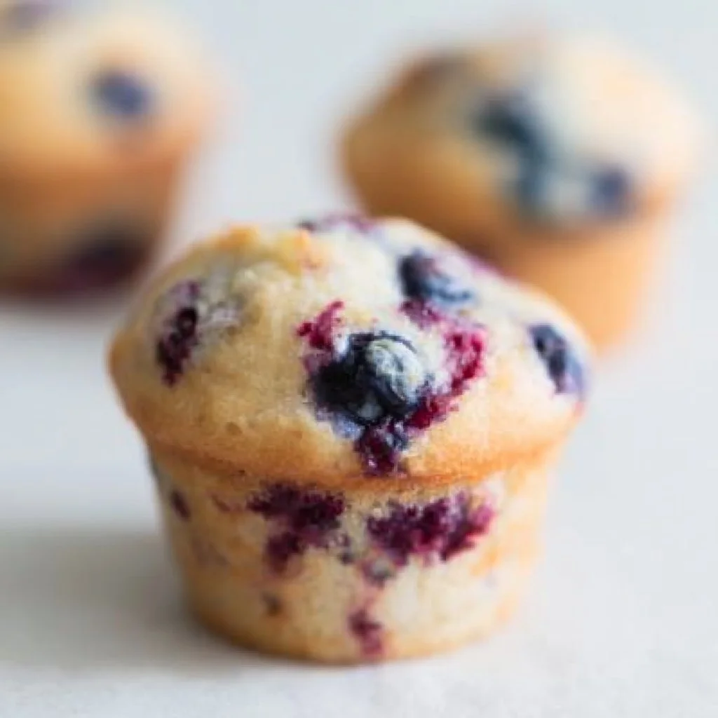 Delicious inflammation-fighting blueberry muffins with fresh blueberries