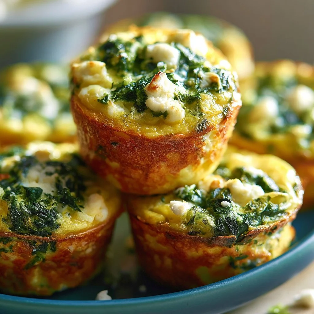 Egg Muffins with Spinach and Feta